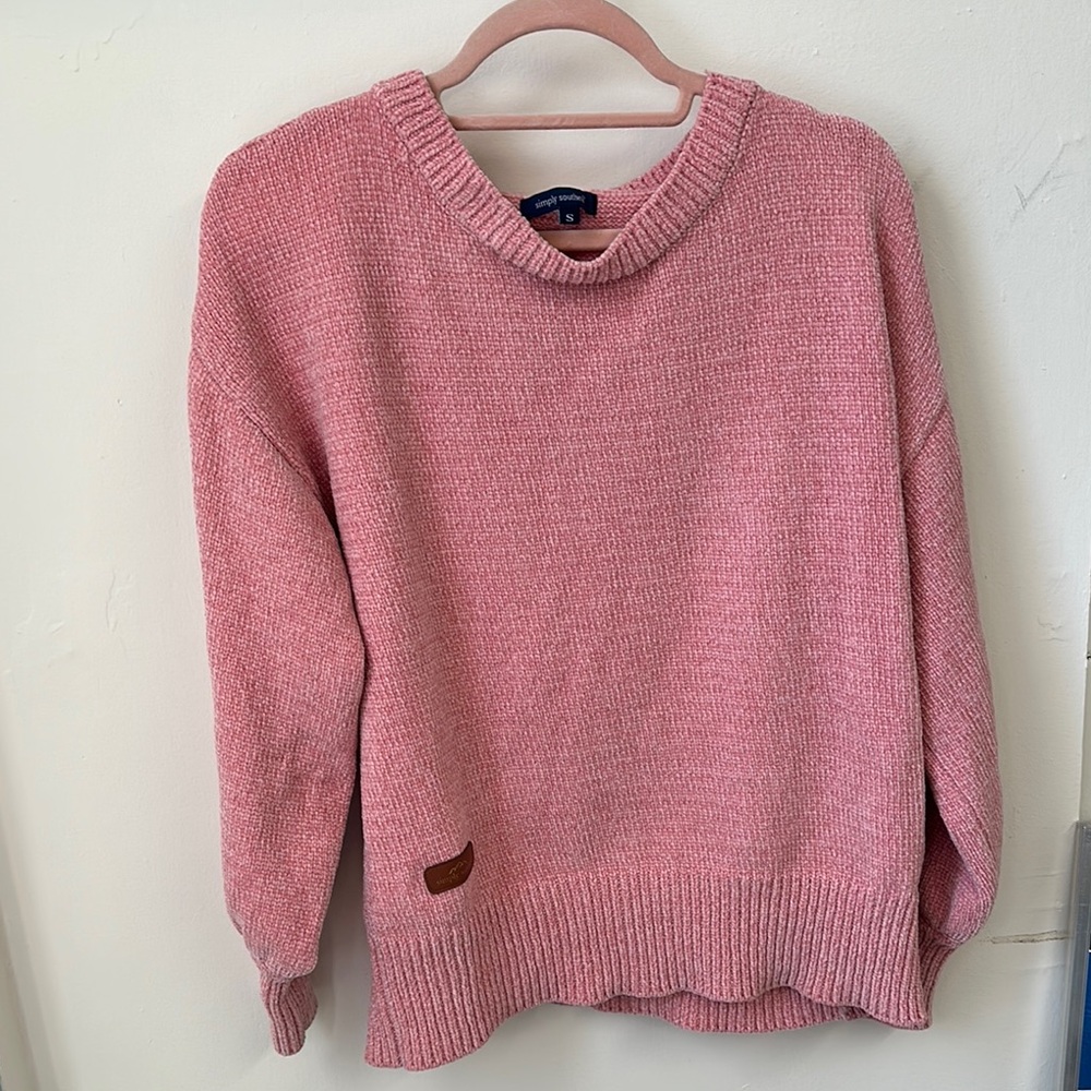 Simply Southern Pink Crew Neck Sweater